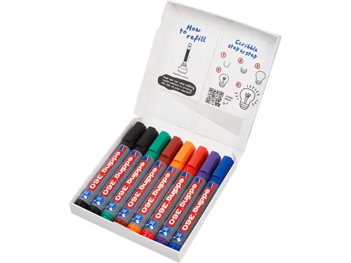 Whiteboardmarker edding 360 rond 1.5-3mm assorti 8 stuks