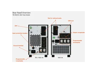Vertiv Liebert EDGE-750IMT, Line-interactive, 0,75 kVA, 675 W, Sinus, - 3