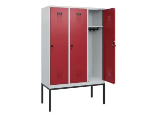 schoollocker,HxBxD 1950x1200x500mm,3vak,vak B 400mm,draaigrendel - 1