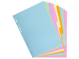 Tabblad karton 180g Forever 10-delig A4 Pastel Assorti