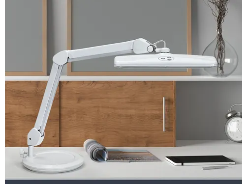 Werkpleklamp MAUL Intro LED dimbaar op voet wit