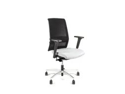 Bureaustoel EN1335 Linea Omnia 01 zwart/grijs met 3D armleuning en alu