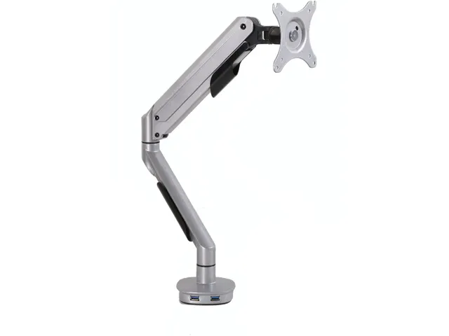 Enkele Monitorarm 1 Scherm Met Usb Poorten Grijs