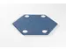 Akoestische PET-vilt Hexagon tegels blauw 30x26cm 22 stuks