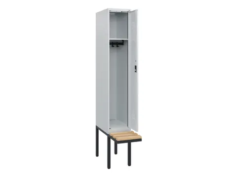 locker met bank,HxBxD 1950x300x815mm,1vak,vak B 300mm,cilinderslot