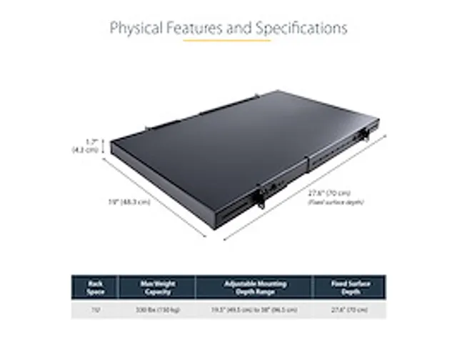 1U 4-Post Verstelbare Plank voor Server Rack