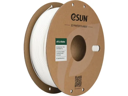 eSUN 3D printer Filament ePLA-Matte 1,75mm Melk Wit 1kg