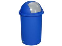 Afvalverzamelaar Kunststof 50 Liter 760x410mm Zilver Behuizing Blauw