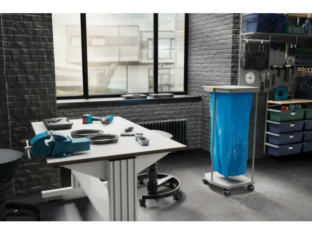 Afvalverzamelaar Alu/kunststof Verrijdbaar 120 liter 1030x430x45mm