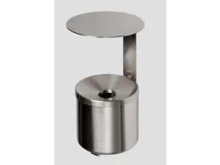 Wandasbak 2.4 liter HxØ 310x155mm Rvs Met Overkapping Rvs - 1