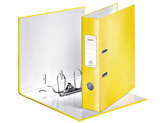 Ordner Leitz WOW 180° A4 80mm karton geel