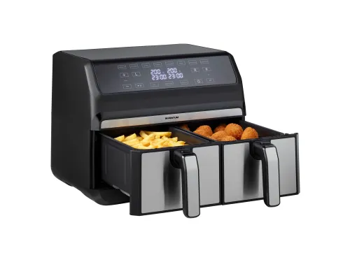 Airfryer Inventum 2x4l 1700w zwart rvs