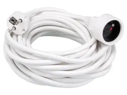 Verlengkabel - 10 M - Wit- 3g1.5 - Penaarde Schuko