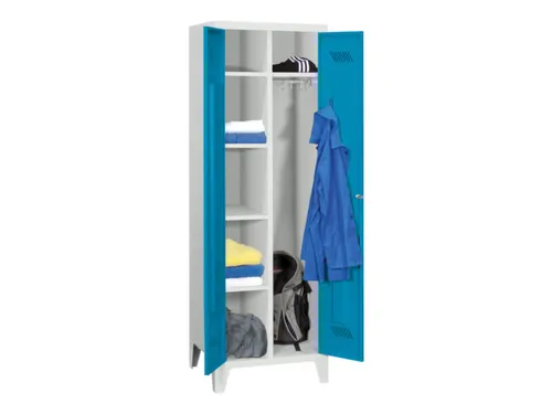 kleding-/wasgoedkast,HxBxD 1850x600x500mm,RAL7035,front RAL5012