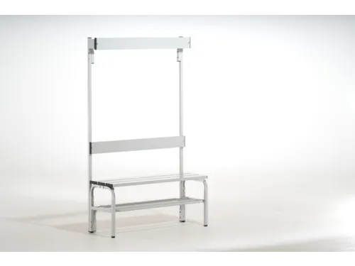 omkleedbank,HxLxD 1650x1015x375mm,alu. lijsten,frame RVS RAL7035
