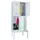banklocker,dubbeldeks,HxBxD 2150x800x800mm,RAL7035,front RAL7035
