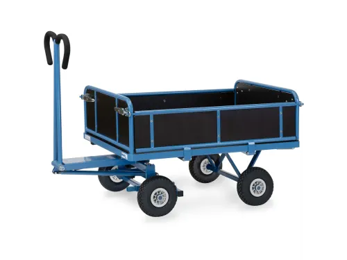 Handtrekwagen 6453P 450kg 1140x740mm hout polyurethaan wielen