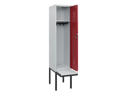 locker met bank,HxBxD 1950x400x815mm,1vak,vak B 400mm,cilinderslot