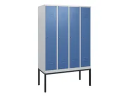 locker,HxBxD 1950x1200x500mm,4vak,vak B 300mm,cil.-slot,voetonderstel