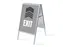 Stoepbord A1 complete set met print "EXIT" Grijs