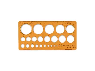 Sjabloon cirkel Standardgraph 1-36mm 25 cirkels - 1