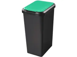 Afvalbak CEP Touch & Lift groen 45 liter de ideale basis voor jouw mil