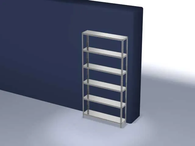 magazijnstelling,grondveld,HxBxD 2500x1300x300mm,vaklast 125kg