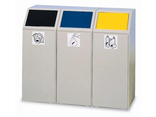 Afvalverzamelaar 69 liter recyclebaar materiaal deur voor Geel