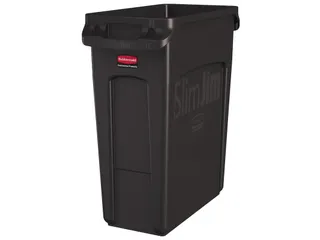 Slim Jim Afvalcontainer Met Luchtsleuven 60 Liter Bruin - 1