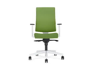 Bureaustoel Wit Bekleding Groen Zitting Hxbxd 410-540x460x450mm - 5