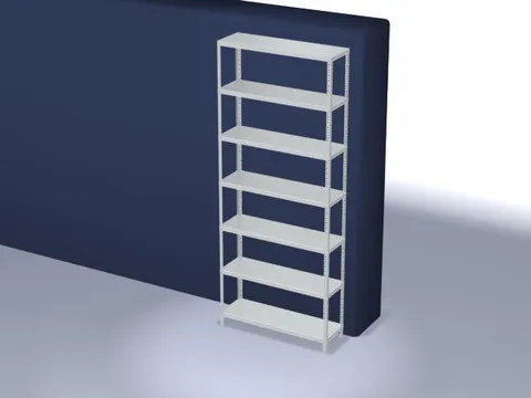 magazijnstelling,grondveld,HxBxD 3000x1300x400mm,vaklast 350kg