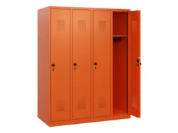 schoollocker,HxBxD 1530x1200x500mm,4vak,vak B 300mm,draaigrendel
