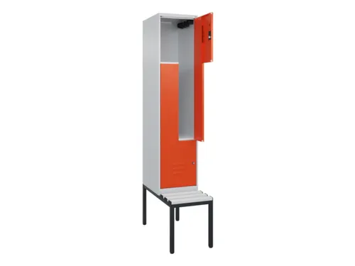 Z-garderobekast,HxBxD 2120x400x815mm,2vak,vak B 400mm,cil.-slot