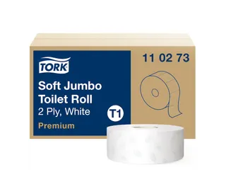 Toiletpapier Tork T1 Jumbo 2-laags Wit Premium 110273 - 1