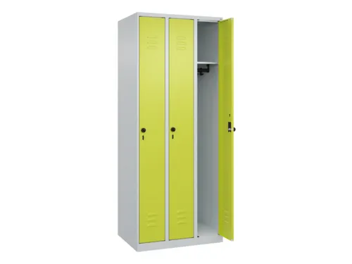 locker,HxBxD 1850x750x500mm,3vak,vak B 250mm,draaigrendel