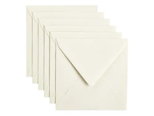 Envelop Papicolor 140x140mm Anjerwit gegomd pak à 6 stuks