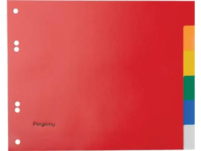 intercalaires, ft A5, perforation 6 trous, PP, 6 onglets en couleurs a