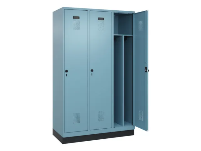 locker voor scheiding van kleding,HxBxD 1950x1200x500mm,3vak
