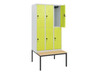 Dubbeldekse dekenkist,HxBxD 1950x900x815mm,3x2vak.,vak B 300mm - 2