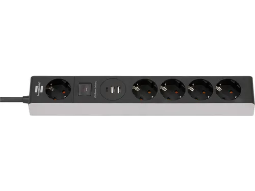 Stekkerdoos Brennenstuhl 5vdig 1+2 USB C Power Delivery 1.5m grijs/zw