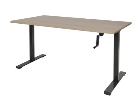 Dextro Slinger Bureau Zit-sta T-poot 160x80 Hav/kers 25mm Zwart