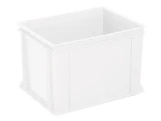 Euronorm Stapelkrat Pe 270x400x300mm 26liter Gesloten Wit - 1