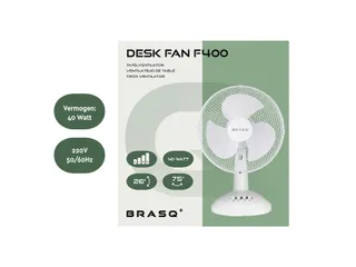 Tafelventilator BRASQ F400 Ø 30cm wit - 8