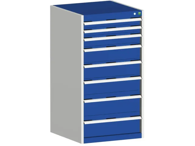 ladekast HxBxD 1200x650x650mm 8laden romp RAL7035 front RAL5010