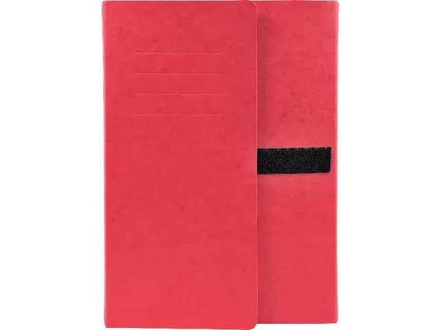 Map uitrekbare rug+3 klep klittenb rood