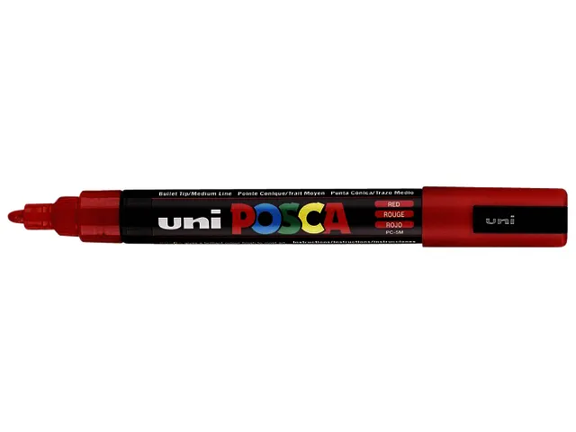 Verfstift Posca PC5M Medium Punt 1,8-2,5mm Rood