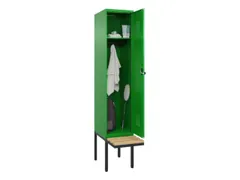 locker met bank,HxBxD 2120x400x815mm,1vak,vak B 400mm,draaigrendel