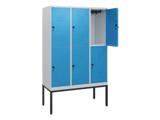 dubbeldekse locker,HxBxD 1950x1200x500mm,3x2vak.,vak B 400mm - 2