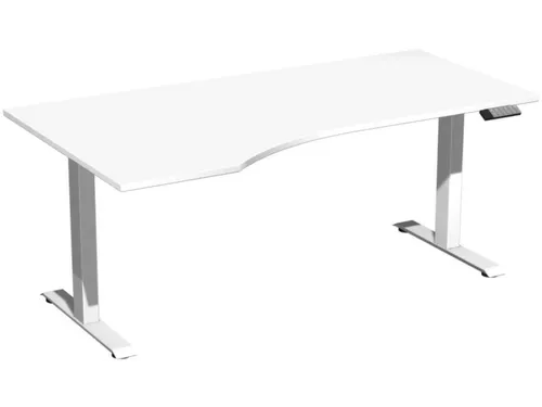 In hoogte verstelbaar bureau in vrije vorm,HxBxD 630-1280x1800x1000mm