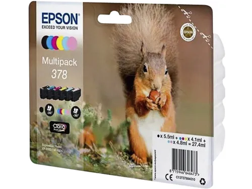 Inktcartridge Epson 378 T3798 6 kleuren C13T37884010